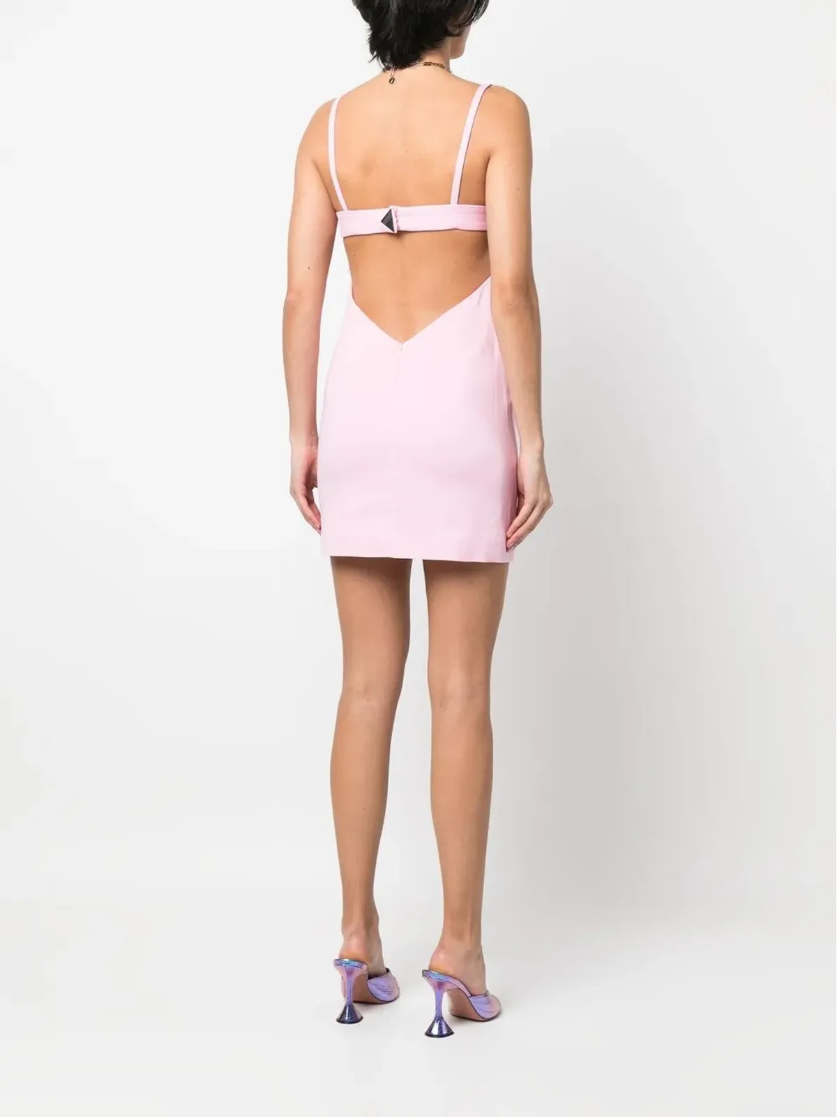 The Attico スクエアネックバックレスミニドレス - 画像4