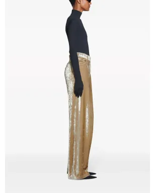 Balenciaga ベルベットのワイドレッグパンツ - サムネイル3