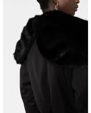 Saint Laurent フェイクファー・トリム付き クロップド ボンバージャケット - サムネイル5