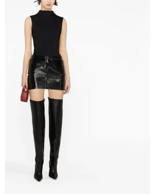 Courrèges パテントペンシルミニスカート - サムネイル2