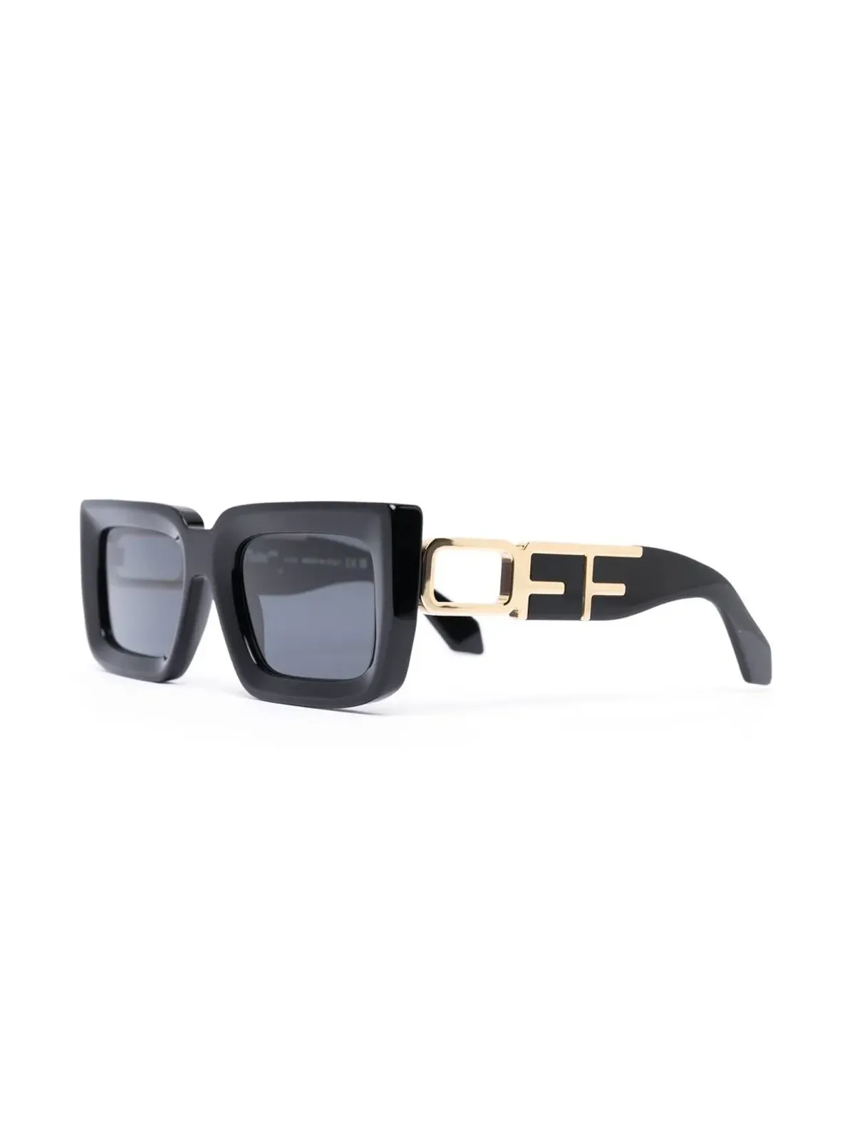 Off-White Eyewear Boston logo-plaque sunglasses - Black - 画像2