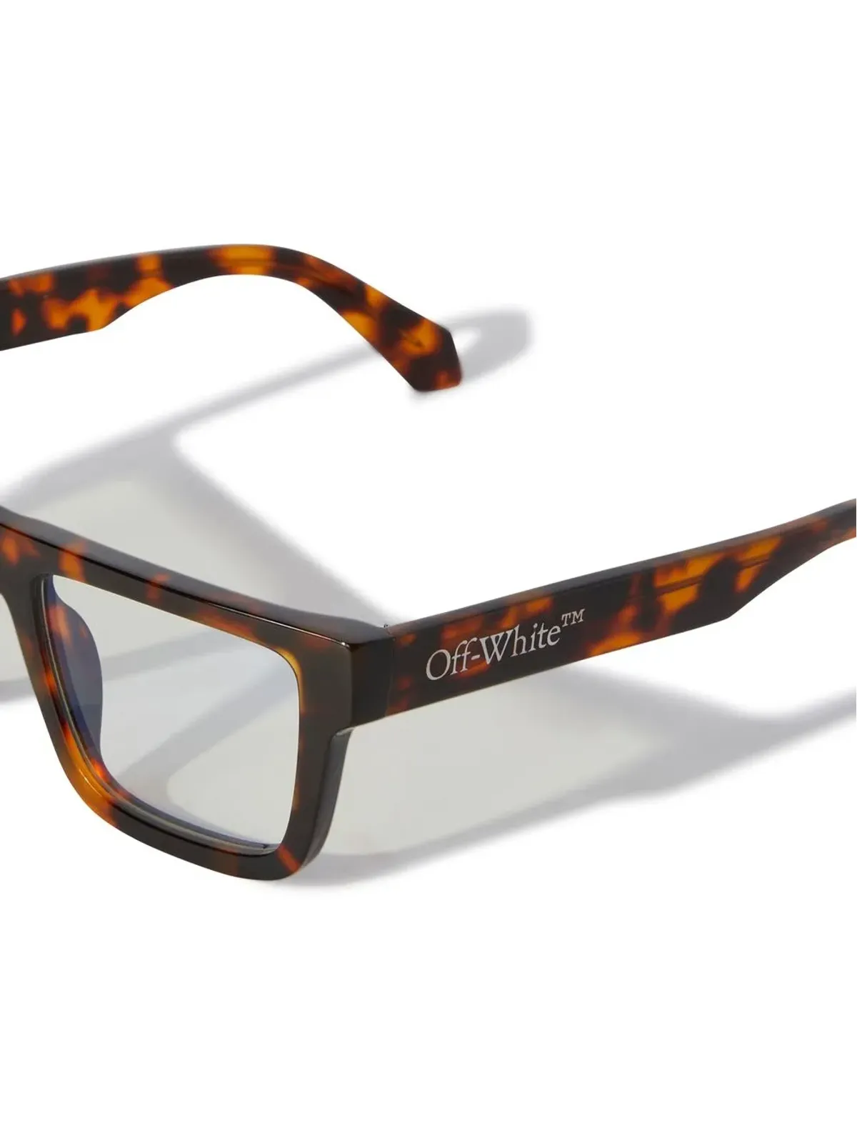 Off-White Eyewear スクエアフレーム眼鏡 ブラウン - 画像2