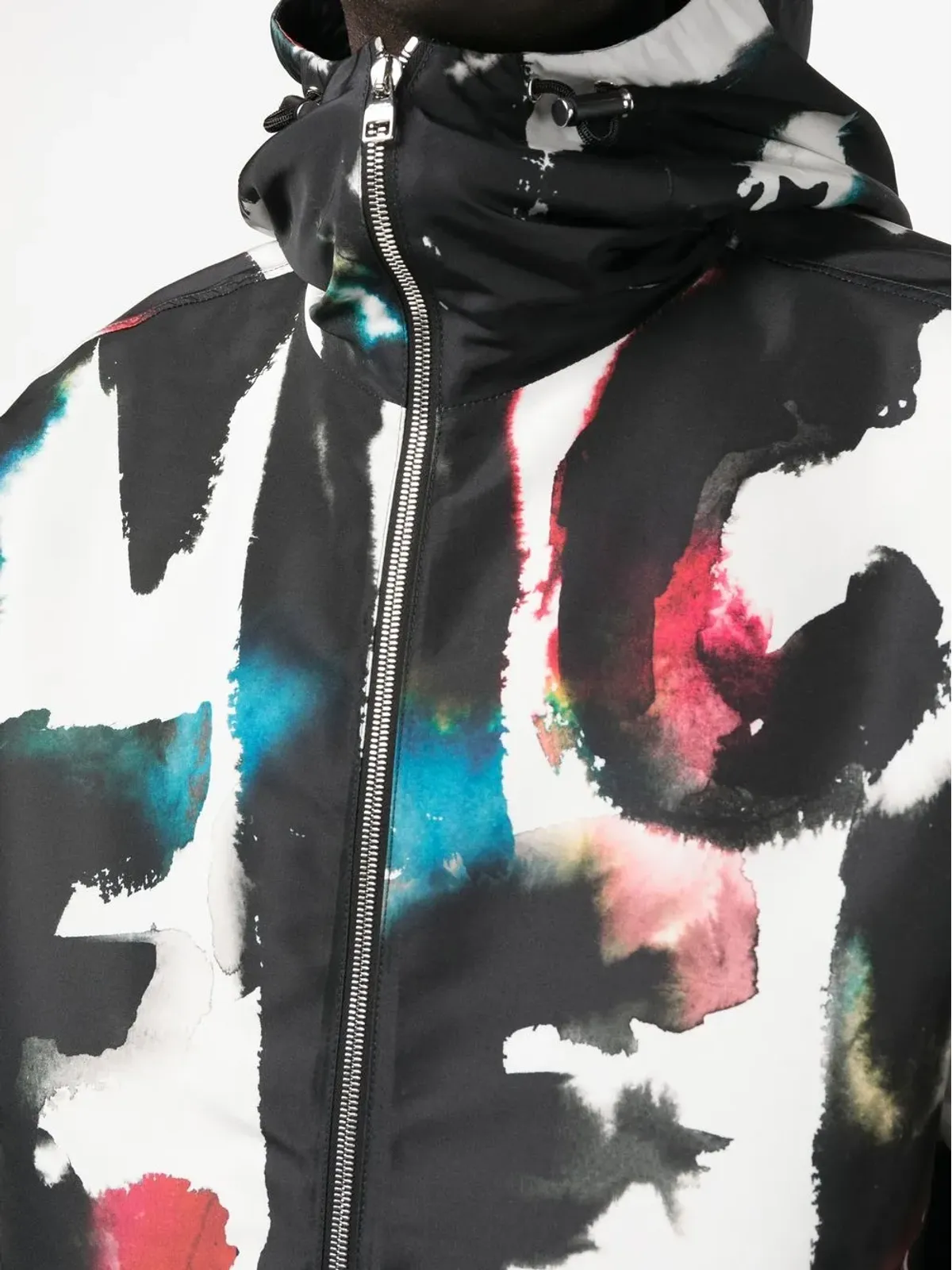 Alexander McQueen グラフィティプリント フード付きウィンドブレーカー - 画像5