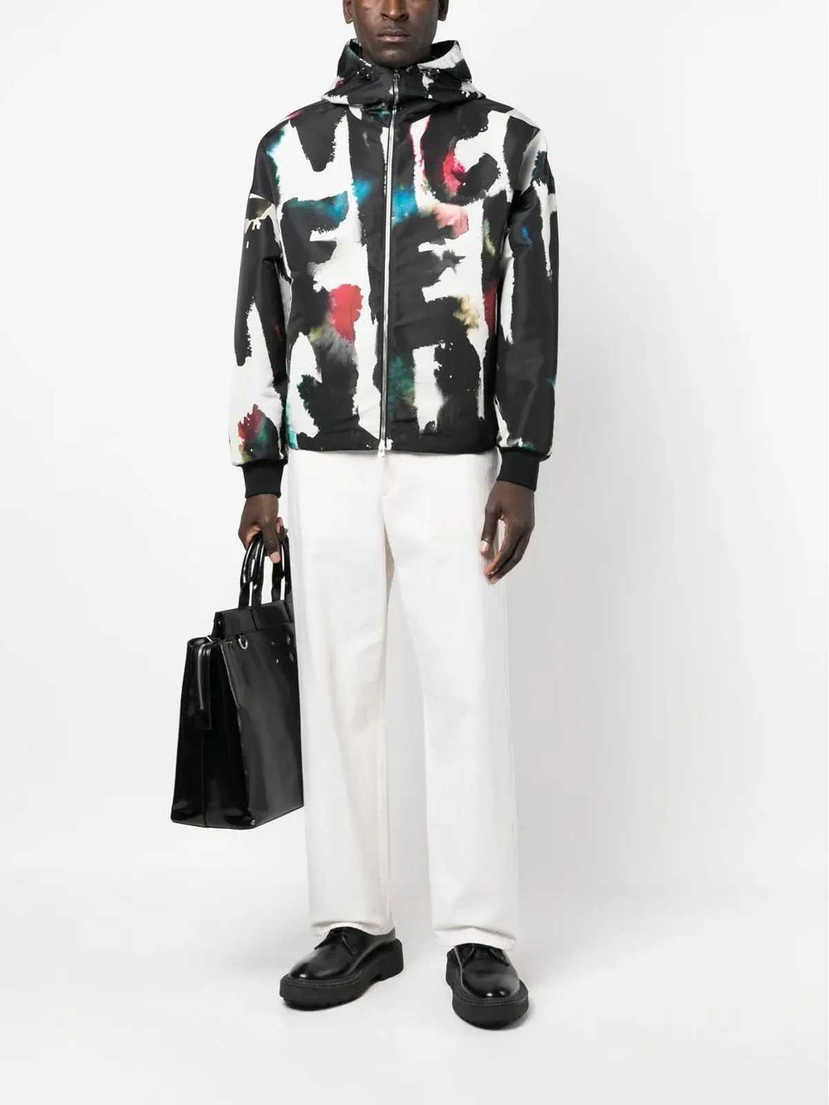 Alexander McQueen グラフィティプリント フード付きウィンドブレーカー - 画像2