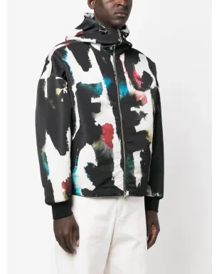 Alexander McQueen グラフィティプリント フード付きウィンドブレーカー - サムネイル3