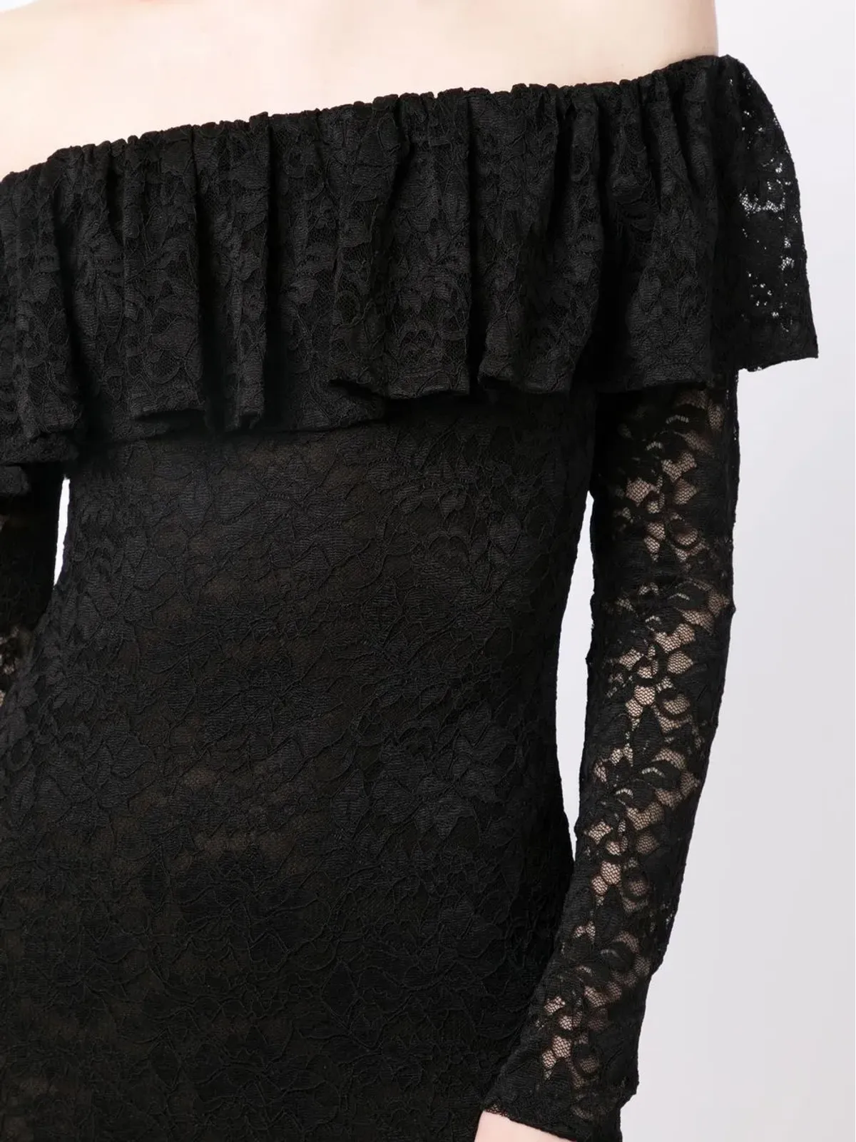 Caroline Constas アレッシア オフショルダードレス ブラック - 画像5