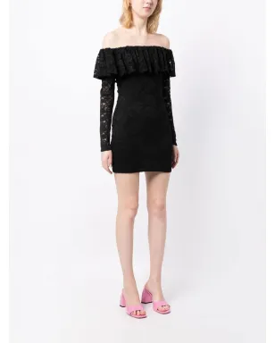 Caroline Constas アレッシア オフショルダードレス ブラック - サムネイル3