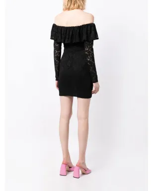 Caroline Constas アレッシア オフショルダードレス ブラック - サムネイル4