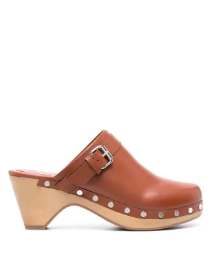 ISABEL MARANT ティティア レザー クロッグ - サムネイル1