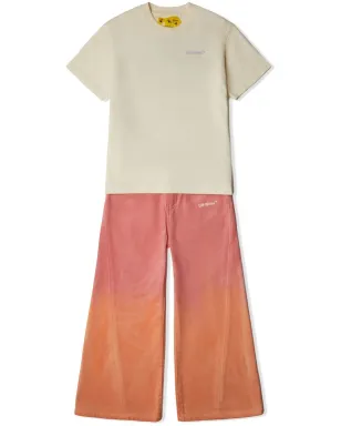 Off-White Kids ヘルベチカ フェード加工 ワイドレッグ トラウザー - ピンク - サムネイル2