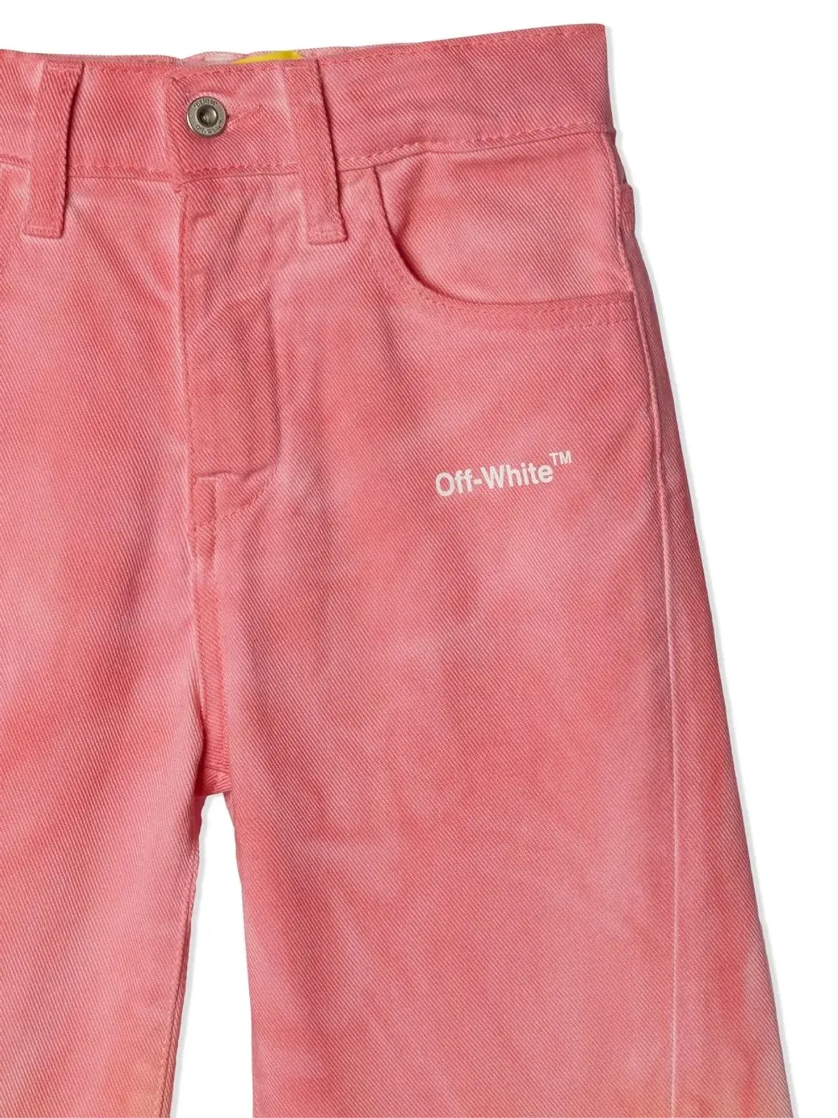Off-White Kids ヘルベチカ フェード加工 ワイドレッグ トラウザー - ピンク - 画像4