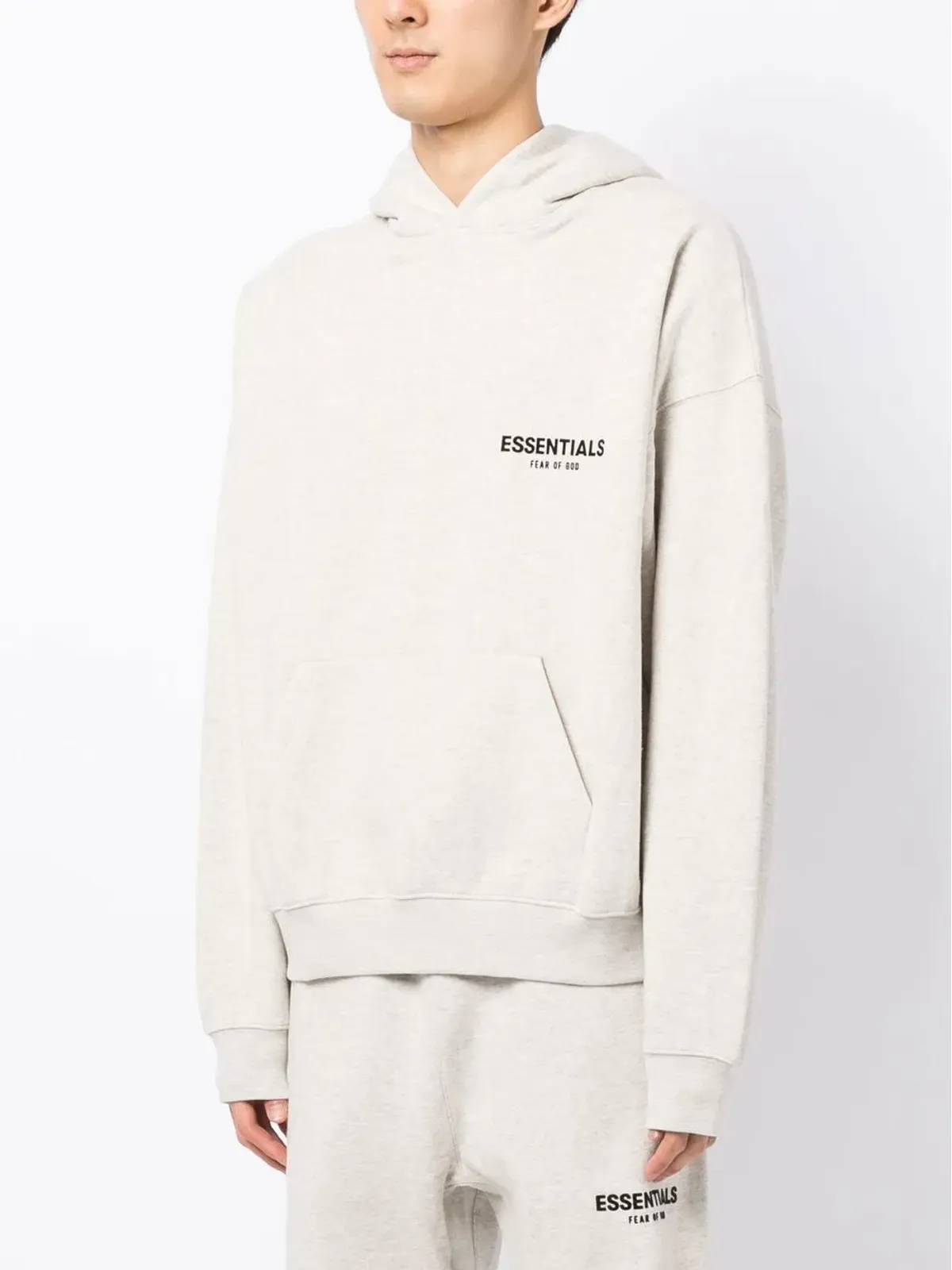 FEAR OF GOD ESSENTIALS ロゴプリント コットンブレンド フーディ - グレー - 画像4