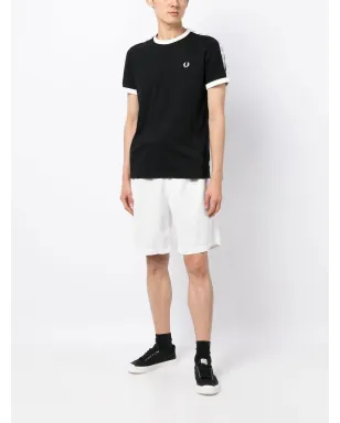 Fred Perry ロゴテープ コットンTシャツ - ブラック - サムネイル2