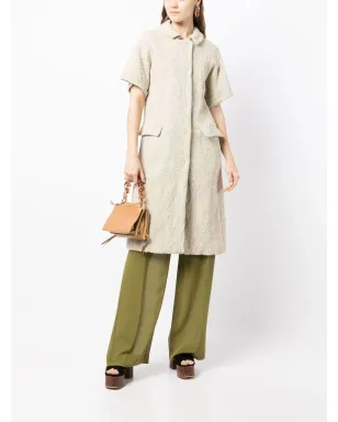 Bottega Veneta Pre-Owned 短袖ジャカードコート ブラウン - サムネイル2