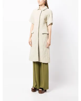 Bottega Veneta Pre-Owned 短袖ジャカードコート ブラウン - サムネイル3