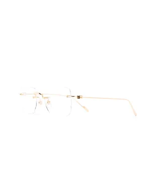 Cartier Eyewear 18kt gold Double C Décor square optical glasses - Neutrals - サムネイル2