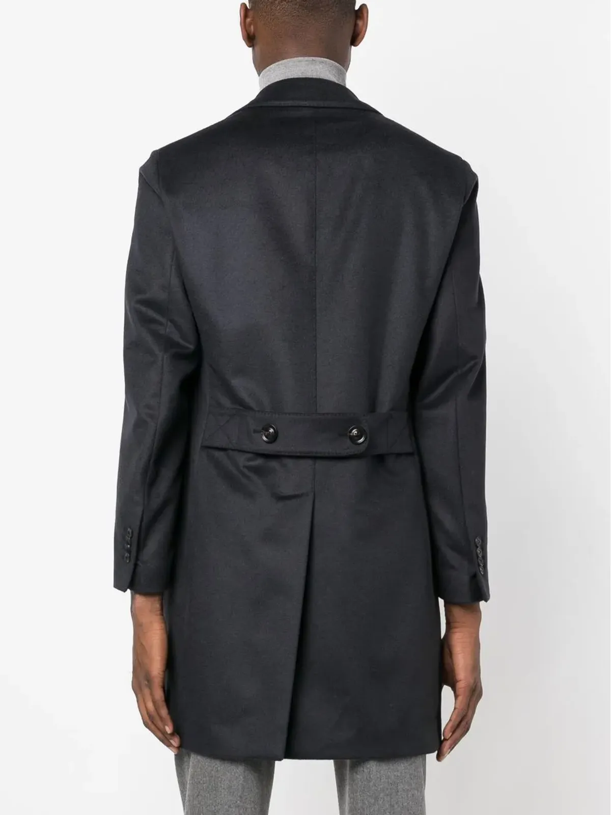 Lardini シングルブレスト カシミヤ オーバーコート - 画像4