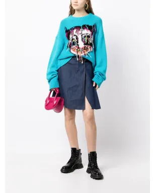 Balenciaga Pre-Owned トグルファスナー付きフレアデニムスカート - サムネイル2