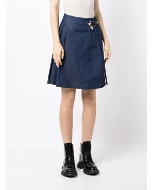 Balenciaga Pre-Owned トグルファスナー付きフレアデニムスカート - サムネイル3