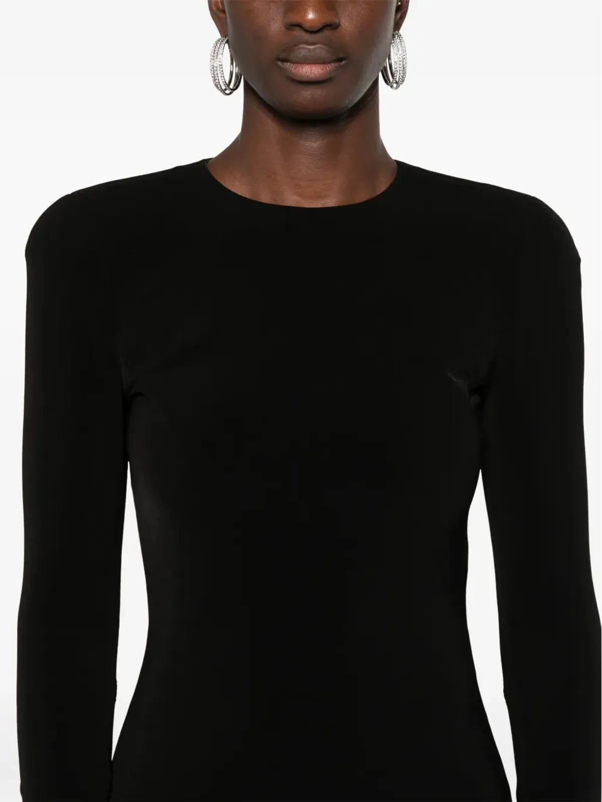 Balenciaga 長袖ミディドレス（ブラック） - 画像5