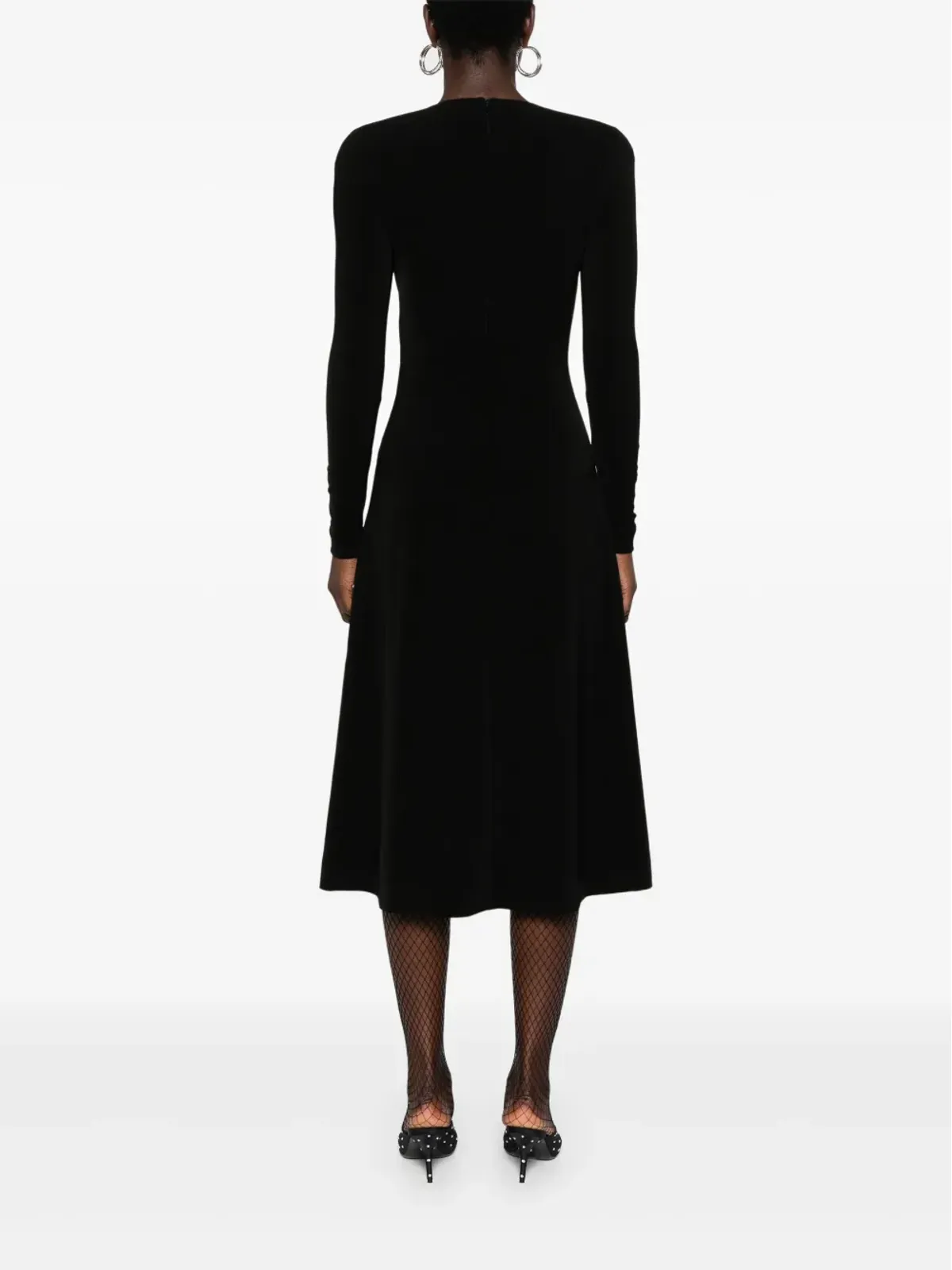 Balenciaga 長袖ミディドレス（ブラック） - 画像4