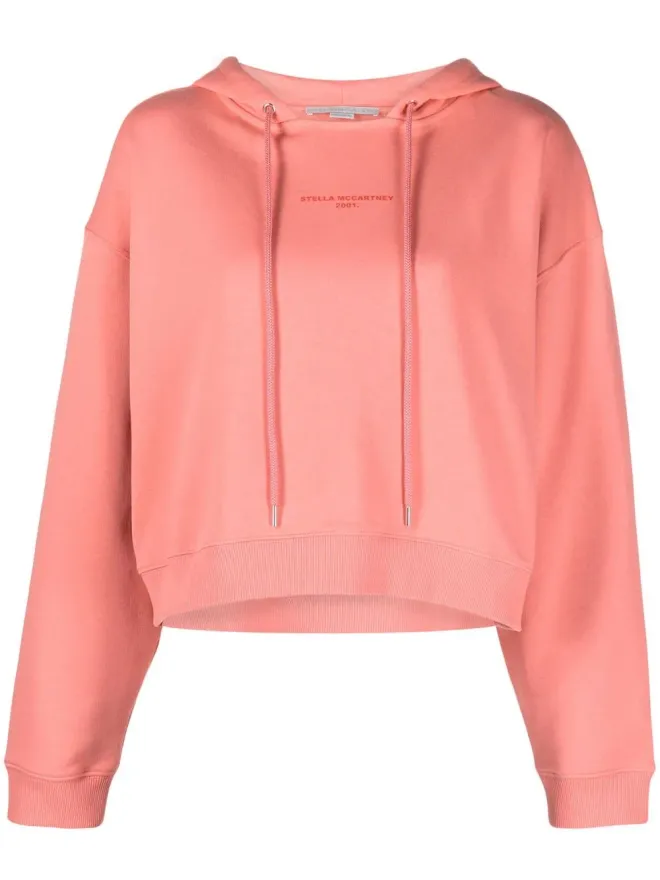 Stella McCartney Stella McCartney ロゴプリント ドローストリングフーディー - ピンクの商品画像