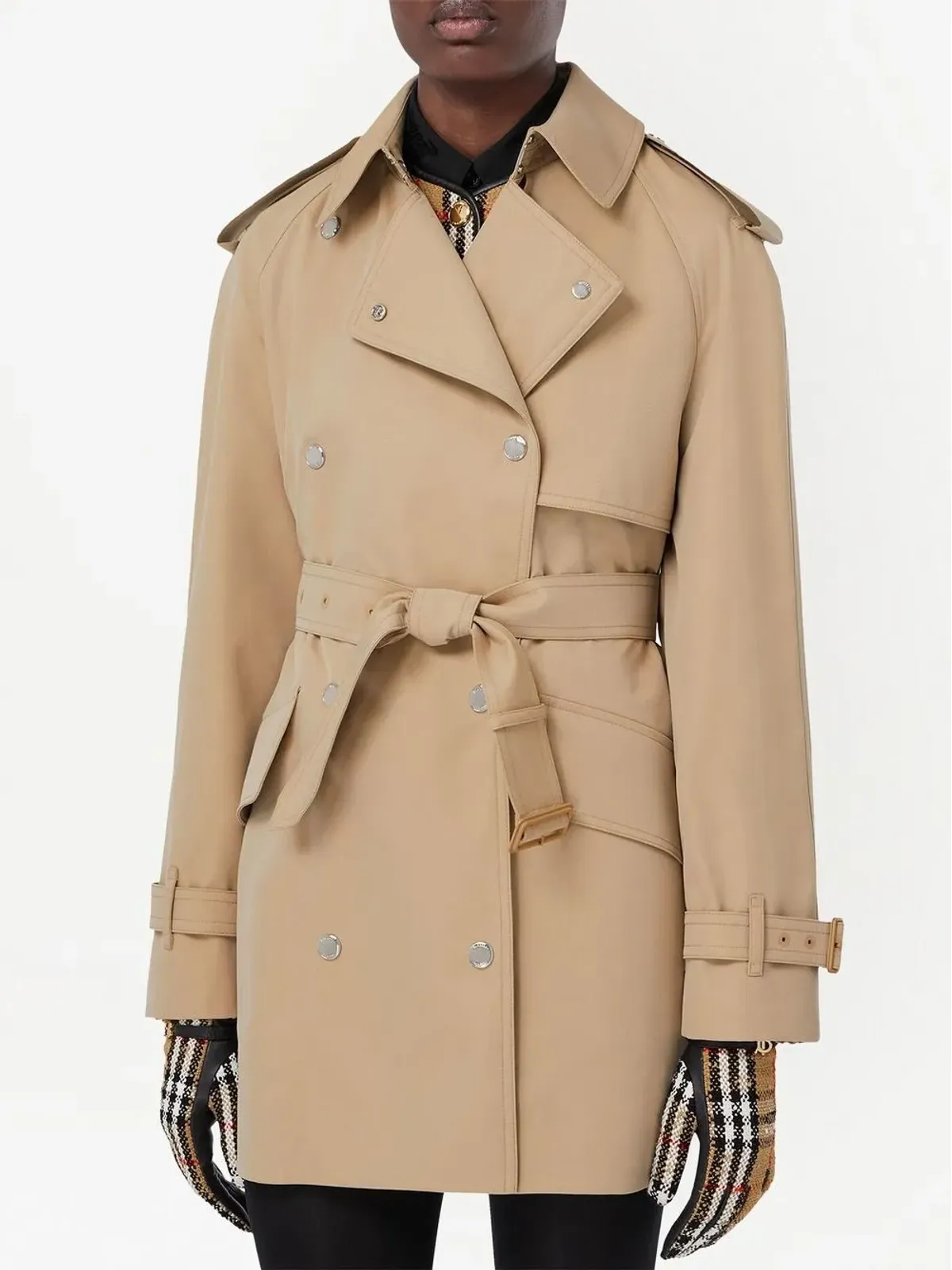 Burberry ボンデッドコットンギャバジン トレンチコート ブラウン - 画像3