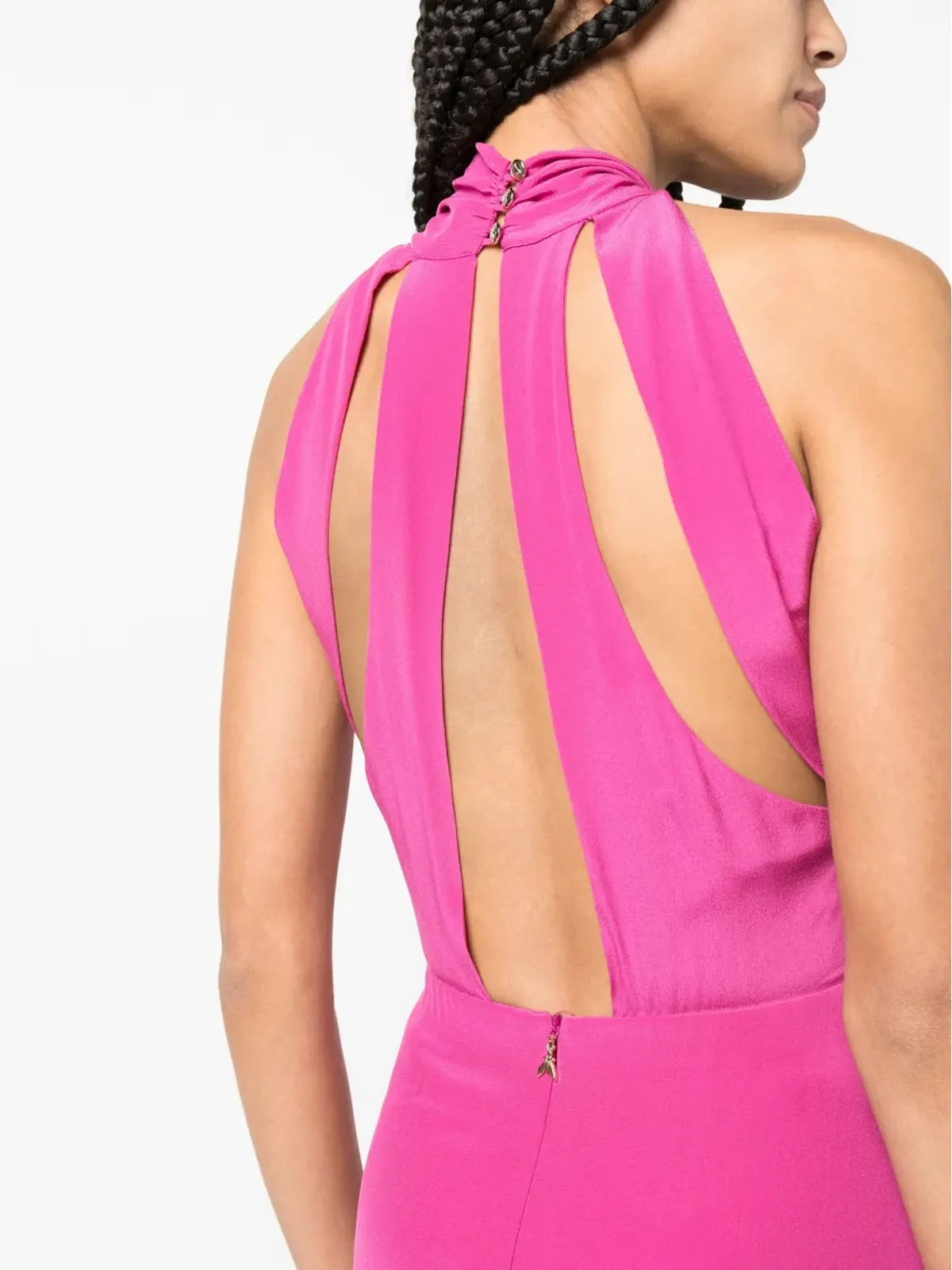 Patrizia Pepe ロングカットアウトシルクドレス - 画像5