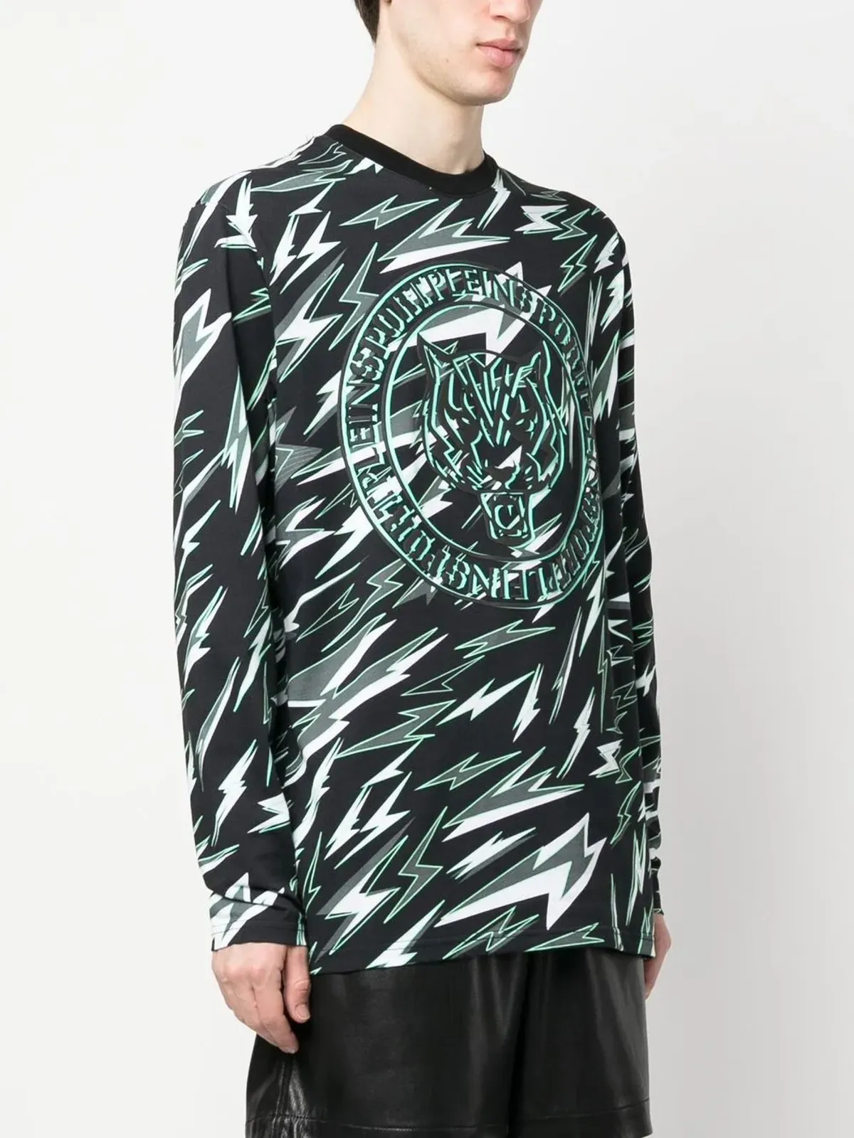 Plein Sport ライトニングプリント Tシャツ - 画像3