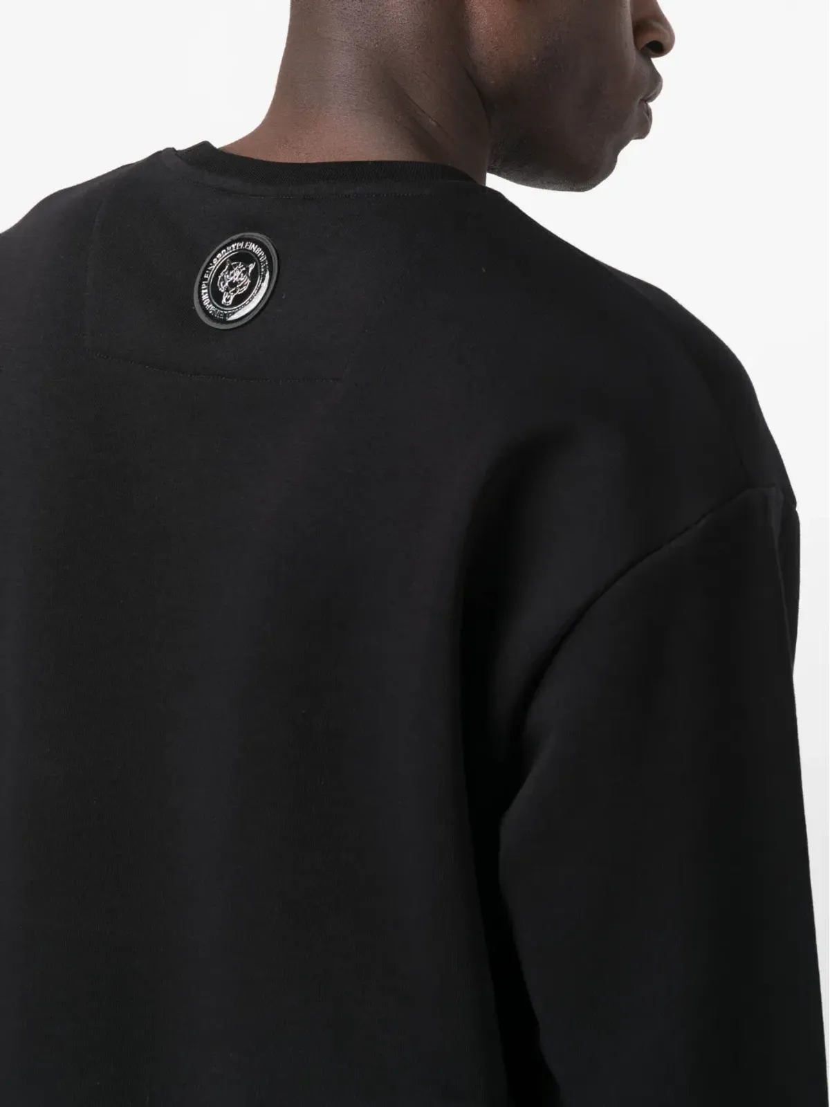 Plein Sport LSスクラッチ ロゴプリント スウェットシャツ ブラック - 画像5