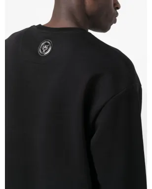 Plein Sport LSスクラッチ ロゴプリント スウェットシャツ ブラック - サムネイル5