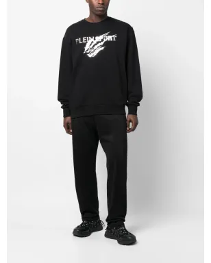 Plein Sport LSスクラッチ ロゴプリント スウェットシャツ ブラック - サムネイル2