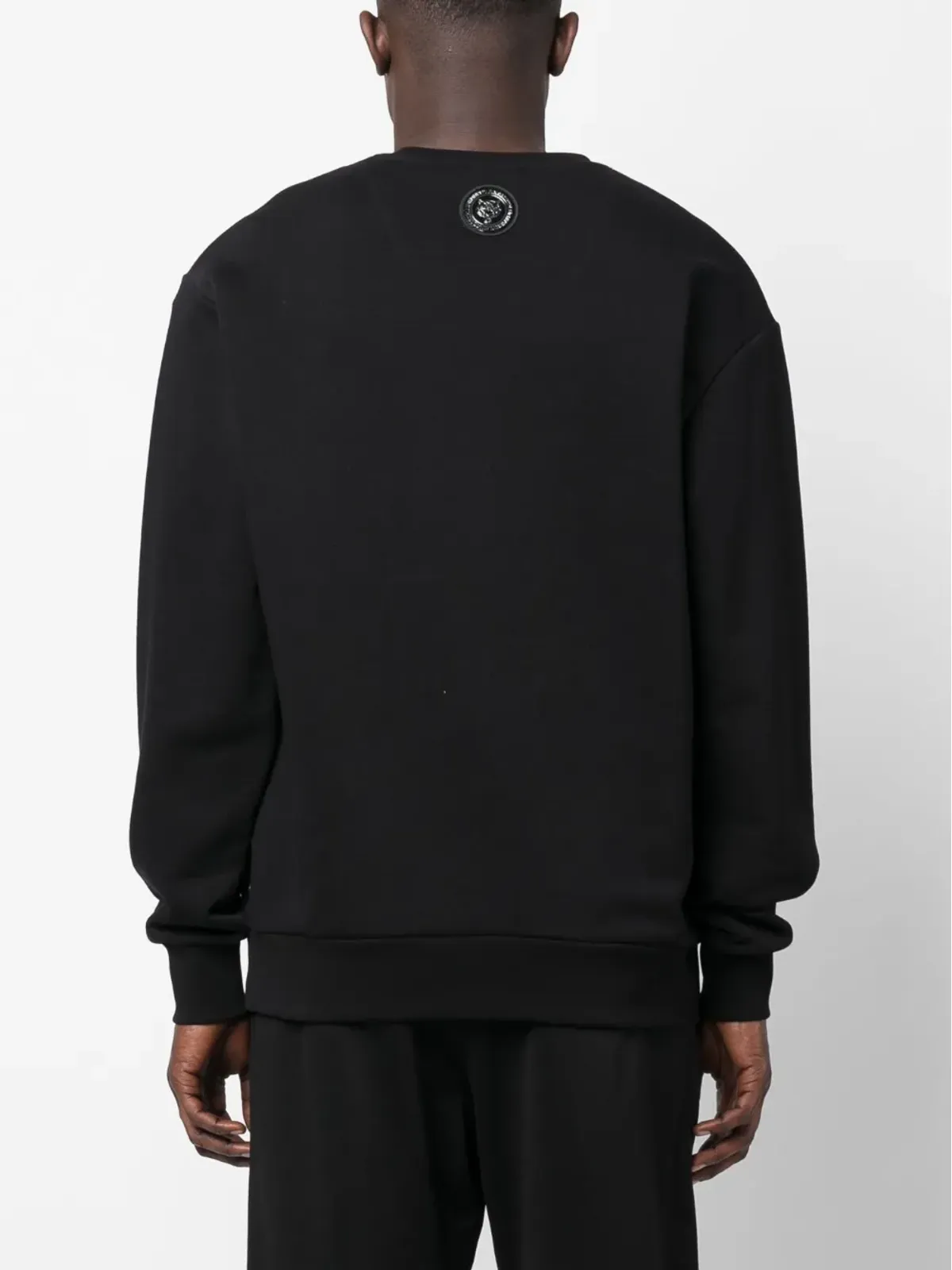 Plein Sport LSスクラッチ ロゴプリント スウェットシャツ ブラック - 画像4