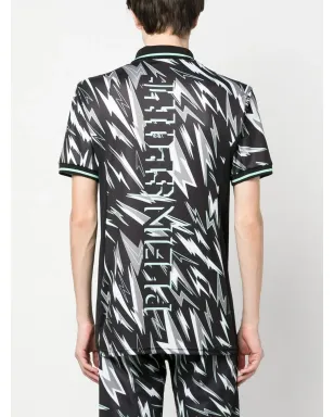Plein Sport ライトニングボルトプリント ポロシャツ - サムネイル4