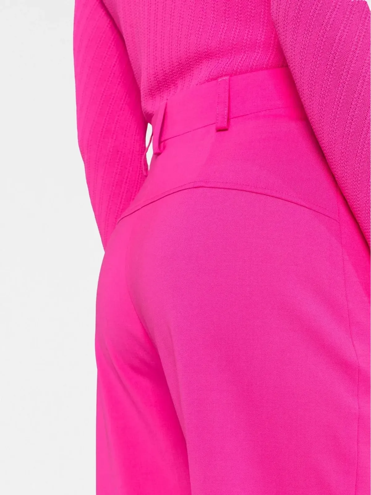 Jacquemus Sauge ハイウエスト フレアパンツ ピンク - 画像3