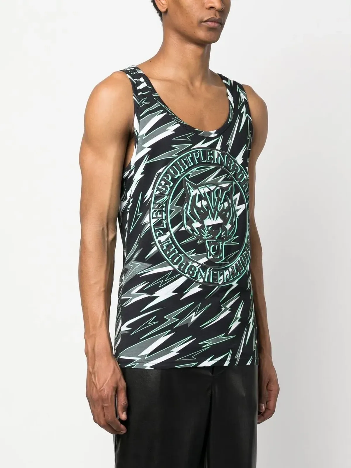 Plein Sport ロゴプリント タンクトップ - 画像3
