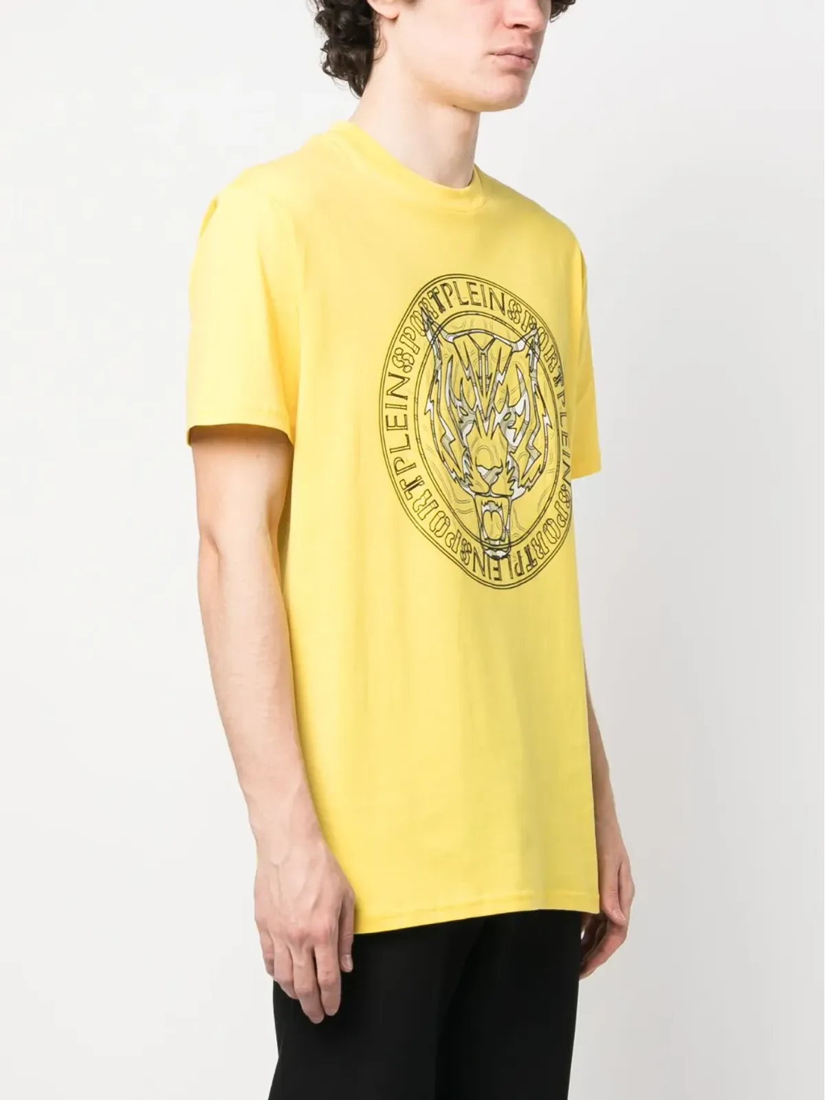 Plein Sport ロゴ・タイガープリント Tシャツ - イエロー - 画像3
