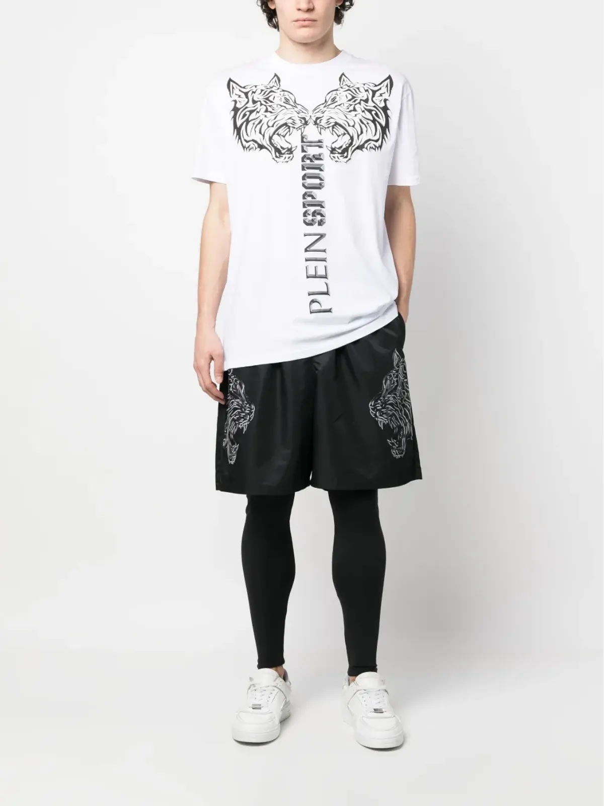 Plein Sport タイガープリント ランニングショートパンツ - 画像2
