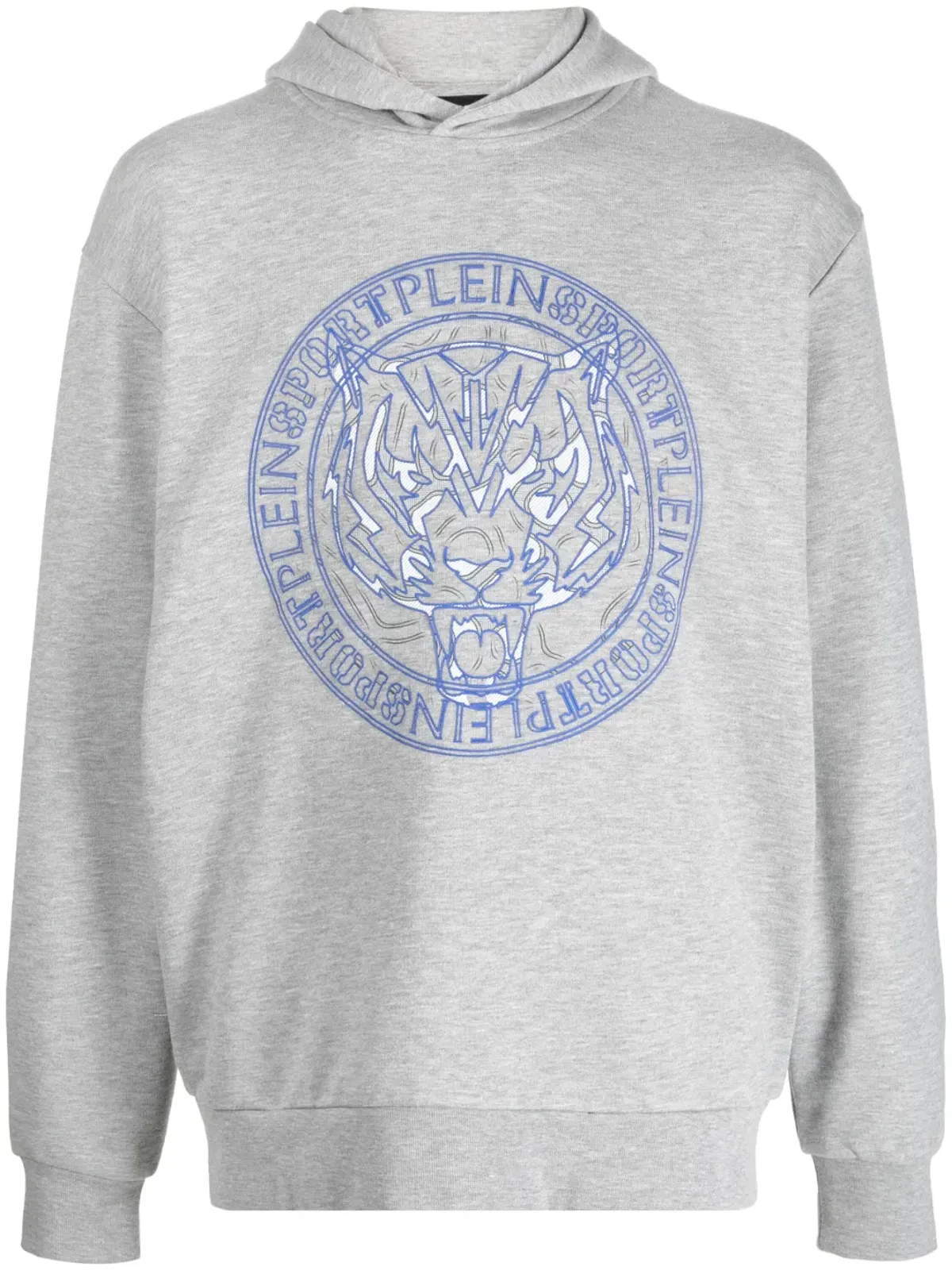 Plein Sport タイガープリント コットン フーディ - 画像1