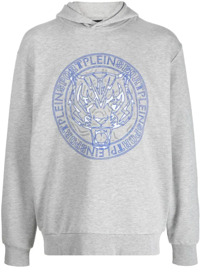 Plein Sport Plein Sport タイガープリント コットン フーディの商品画像
