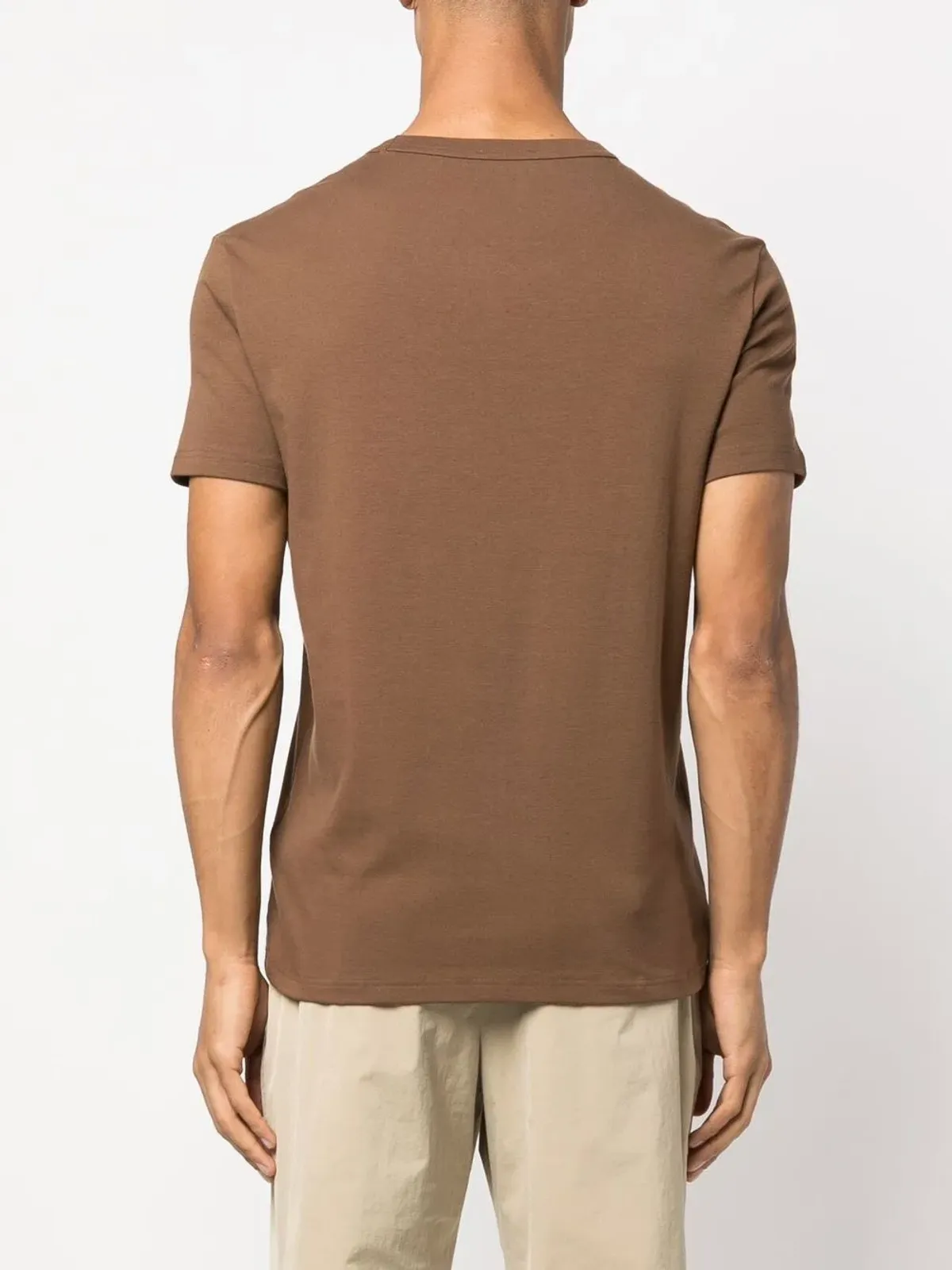 TOM FORD 無地クルーネックTシャツ（ブラウン） - 画像4