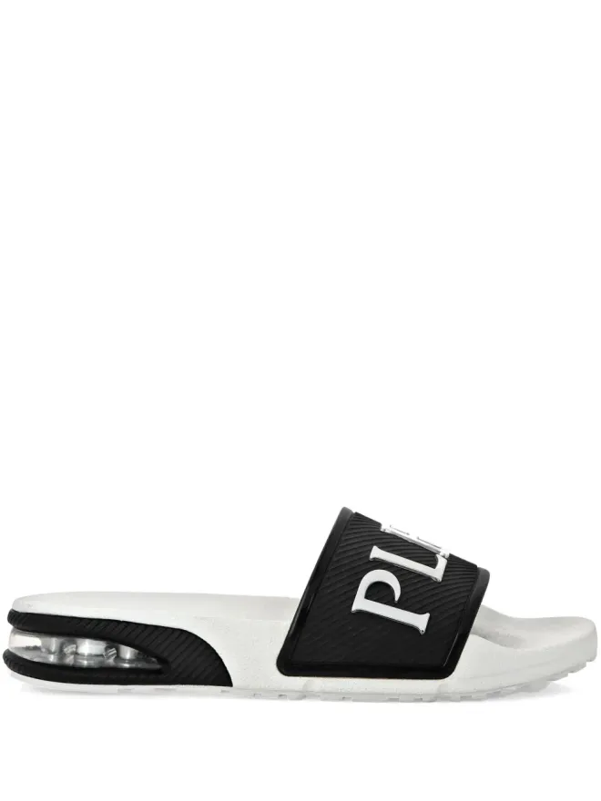 Plein Sport Plein Sport ロゴプリントスライドサンダルの商品画像