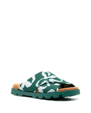 Camper Brutus printed cross-strap sandals - Green - サムネイル2