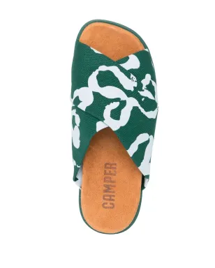 Camper Brutus printed cross-strap sandals - Green - サムネイル4