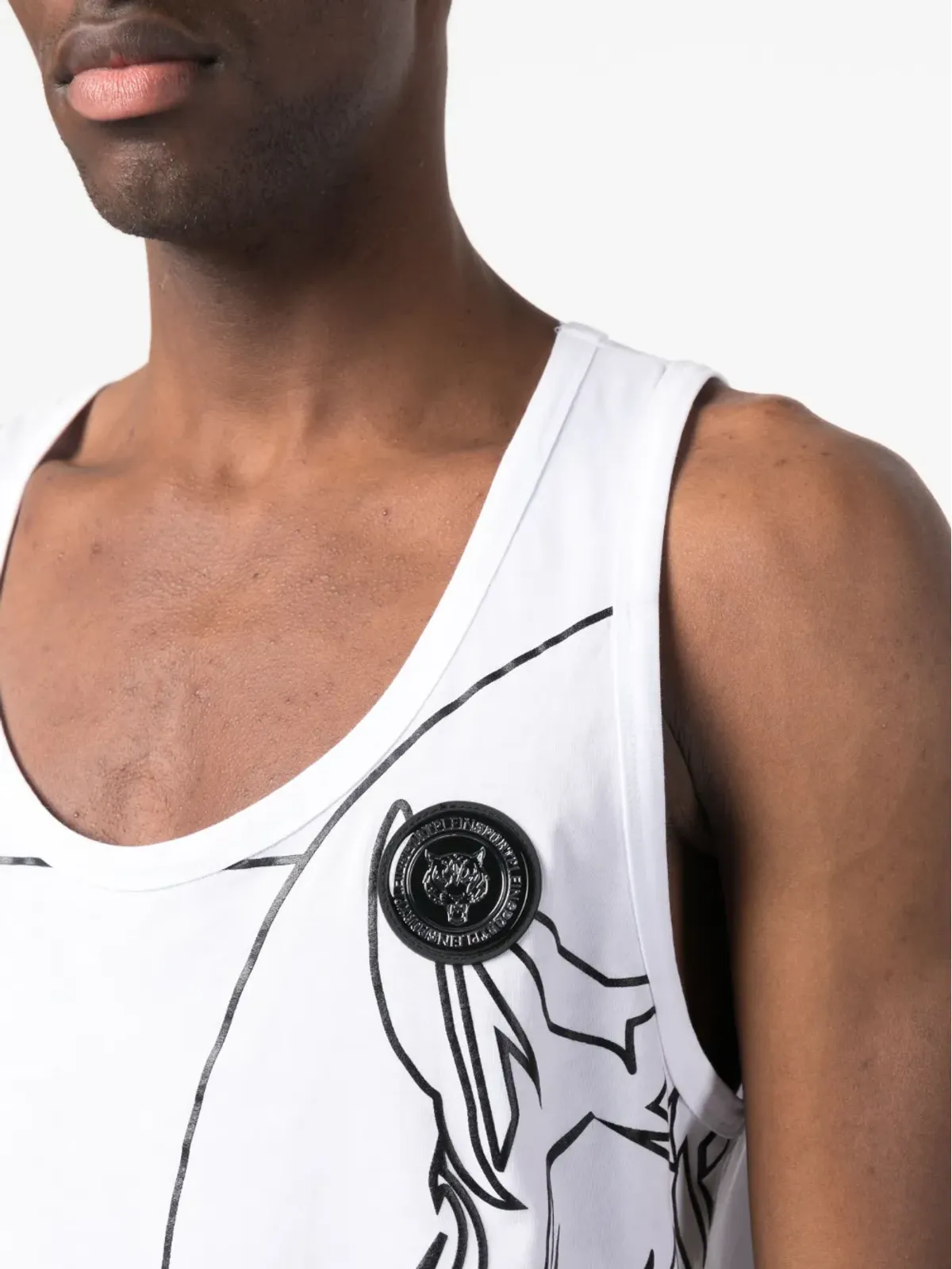 Plein Sport グラフィックプリント スクープネック タンクトップ - 画像5