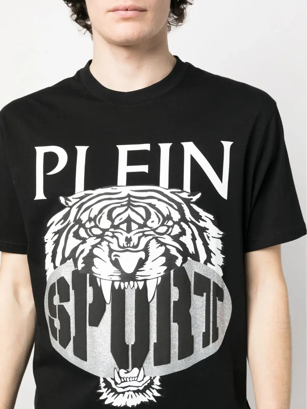 Plein Sport SSタイガー ラウンドネック Tシャツ - 画像5
