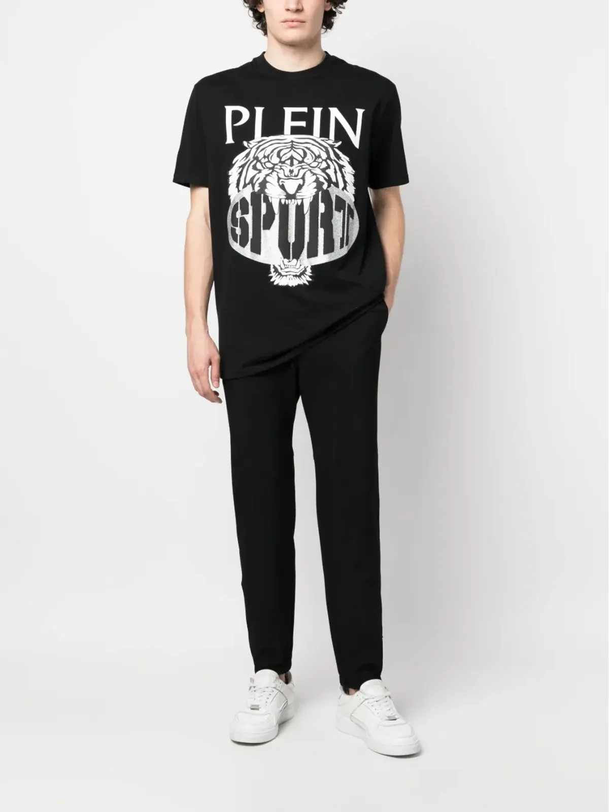 Plein Sport SSタイガー ラウンドネック Tシャツ - 画像2