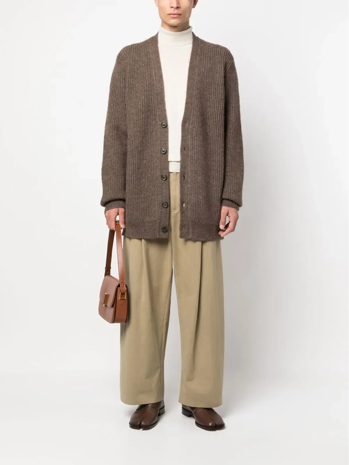 Maison Margiela Vネック アルパカ混カーディガン - 画像2