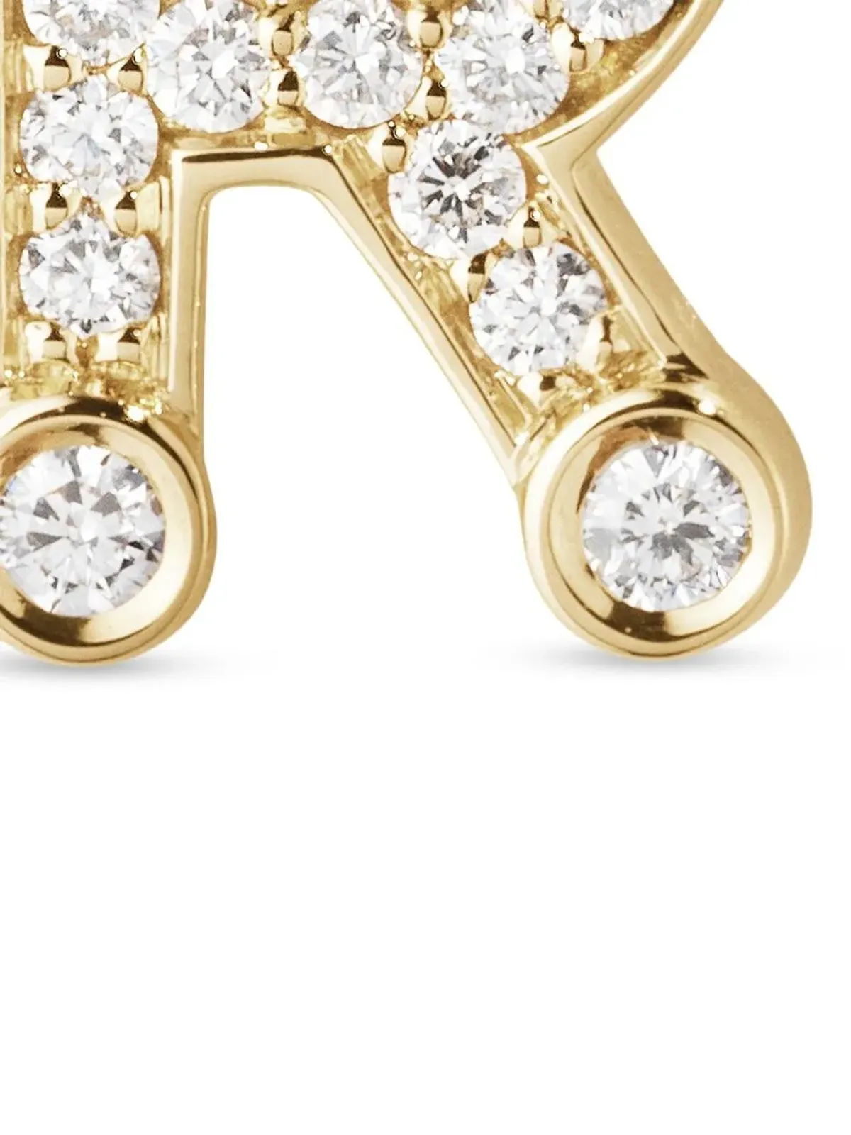 Sophie Bille Brahe 18K イエローゴールド ペティットR ダイヤモンドスタッドピアス - 画像2