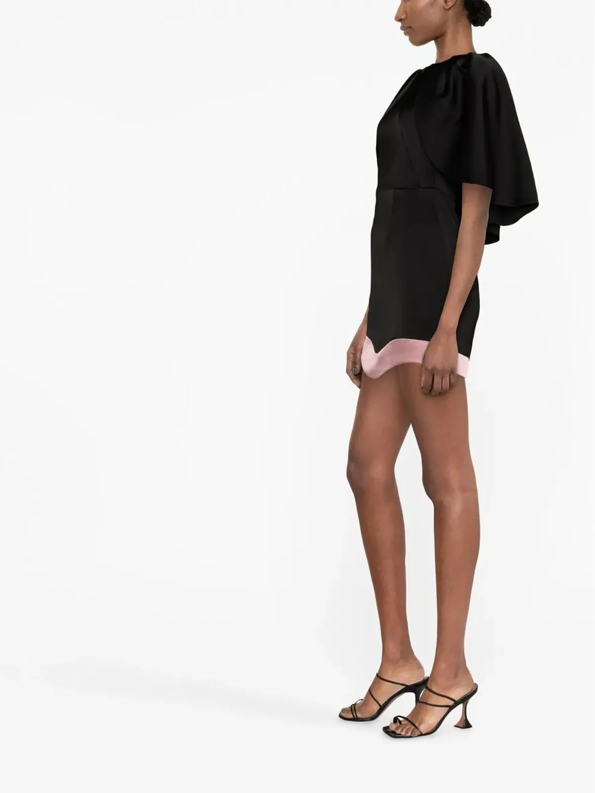 V:PM ATELIER Mara contrast-hem minidress - 画像3